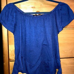 One Clothing Blue Ruffle Shirt